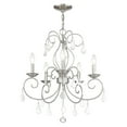 thumbnail image 2 of Livex Lighting Donatella Chandelier in Brushed Nickel, 2 of 9