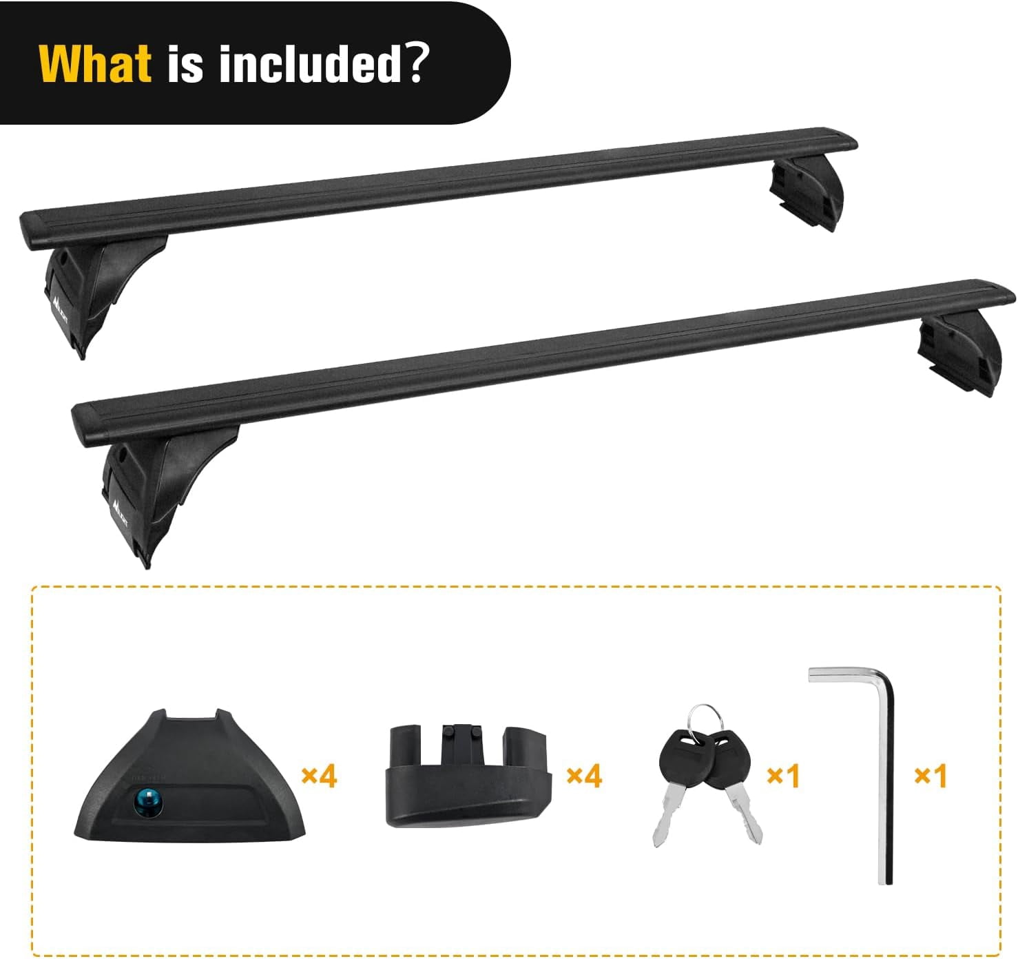 Roof Rack Cross Bars Fit for Jeep Wrangler 2007-2026 08 09 20 21 22 23 24 25 JK JL Gladiator JT 2&4 Door Aluminum Rail Crossbars with Anti-Theft Lock for Rooftop Cargo Carrier Luggage Box Tent