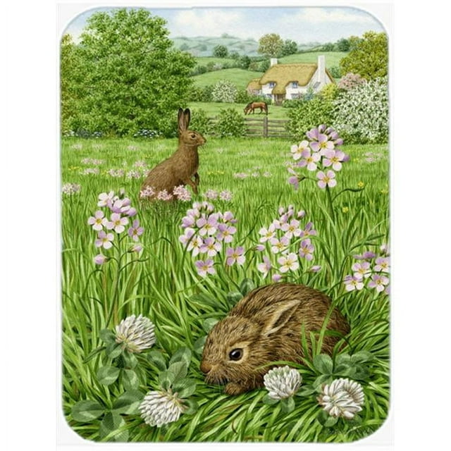 Carolines Treasures ASA2026LCB Leveret And Momma Rabbit Glass Cutting Board, Large