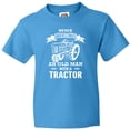 thumbnail image 3 of Inktastic Old Man Tractor Youth T-Shirt, 3 of 5
