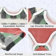 thumbnail image 3 of Valentine Hearts Green-black Plaid Pure Cotton Bodysuit Short Sleeve Pajamas One-Piece Romper Unisex 3 Months, 3 of 6