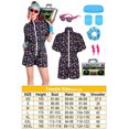 thumbnail image 3 of Conjunto de 6 piezas de disfraz de discoteca hippie de los años 80 para mujer adulta, ropa deportiva retro para mujer, ropa de fitness, traje de Carnaval de Halloween, 3 of 5