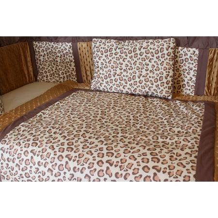 Babyfad Leopard Brown 10 Piece Crib Bedding Set Walmart Canada