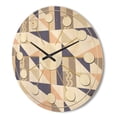 thumbnail image 3 of Designart 'Geometrical Retro Design X' Mid-Century Modern Wood Wall Clock, 3 of 5