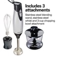 thumbnail image 4 of Hamilton Beach 4-in-1 Electric Immersion Hand Blender with Handheld Blending Stick, Whisk + 3-Cup Food & Vegetable Chopper Bowl, 2-Speeds, 225 Watts,, 4 of 8