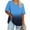Gradient Blue, variant on gakvbuo Plus Size Topss For Womens Summer Oversized T-Shirts Tees V Neck T Shirts Summer Half Sleeve Tees Crew Neck Tunic Tops