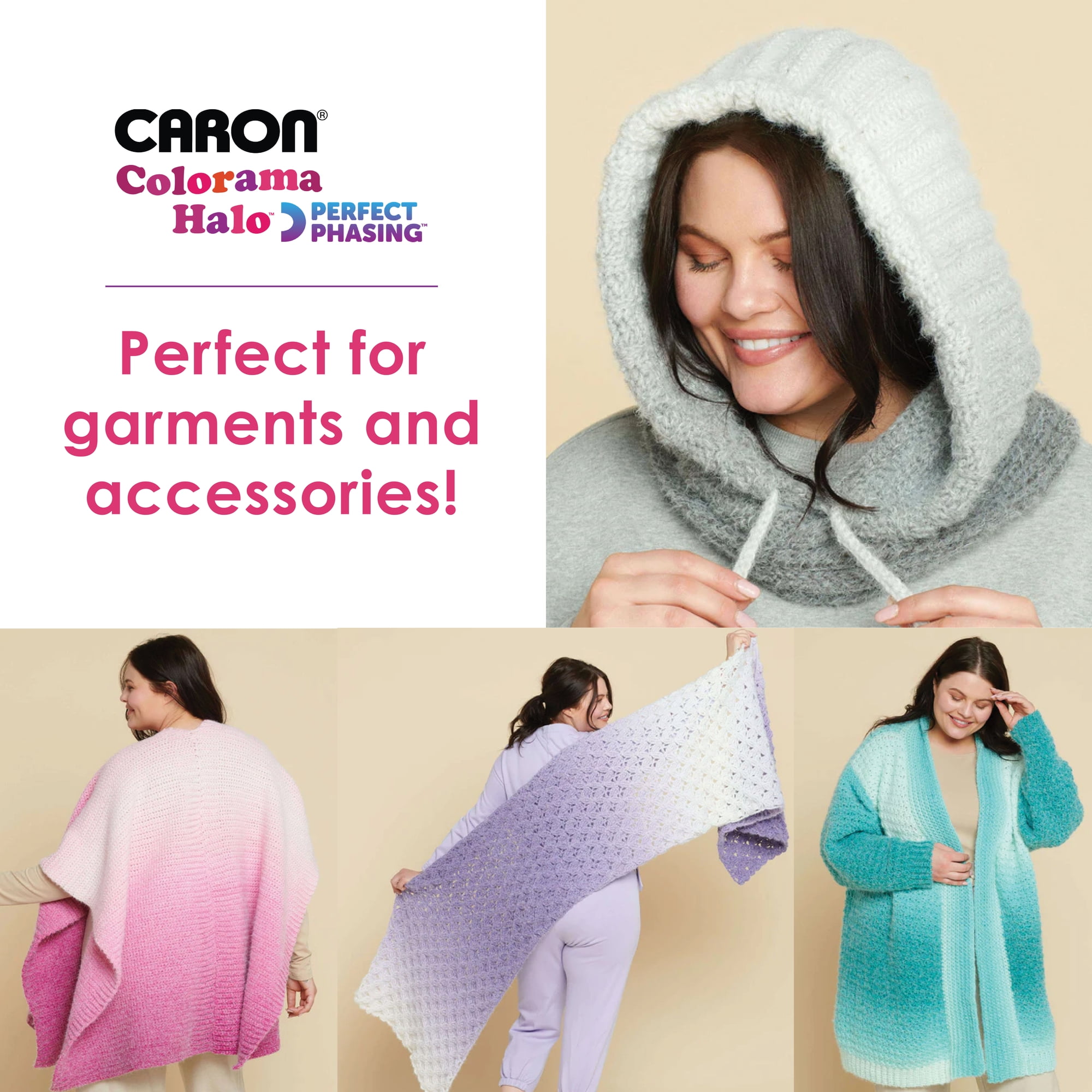 Caron® Colorama Halo™ #5 Bulky Blend Yarn, Nutmeg Frost 8oz/227g, 481 Yards (2 Pack)