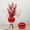Red, variant on HongHeng Originality Plastic Flower Pot Imitation Pumpkin Shape Decoration Vase Festive Dress PS New Material Two Halves Splicing