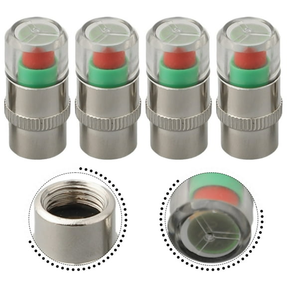 4 Pcs Car Auto Tire Pressure Test Monitor Valve Stem Cap Sensor Indicator Auto Accessories