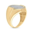 thumbnail image 4 of FB Jewels 10kt Yellow Gold Mens Round Diamond Circle Cluster Ring 5/8 Cttw Size 11, 4 of 4