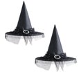 thumbnail image 1 of Accesorios decorativos de Halloween, sombrero de bruja de tela Oxford, sombrero para niños y adultos, tocado, 2 uds., 1 of 5