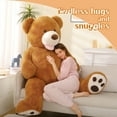 thumbnail image 3 of MorisMos 6 Feet Big Plush Giant Teddy Bear Premium Soft Stuffed Animals Brown, 3 of 7