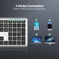thumbnail image 3 of TECKNET BASICS Bluetooth Keyboard, Rechargeable 4-Device (2.4G+BT) Ultra-Slim Full Size Wireless Keyboard with Quiet Typing, Adjustable Stand & 12 Multimedia Keys for PC, Laptop, Smart TV, Phone, 3 of 8