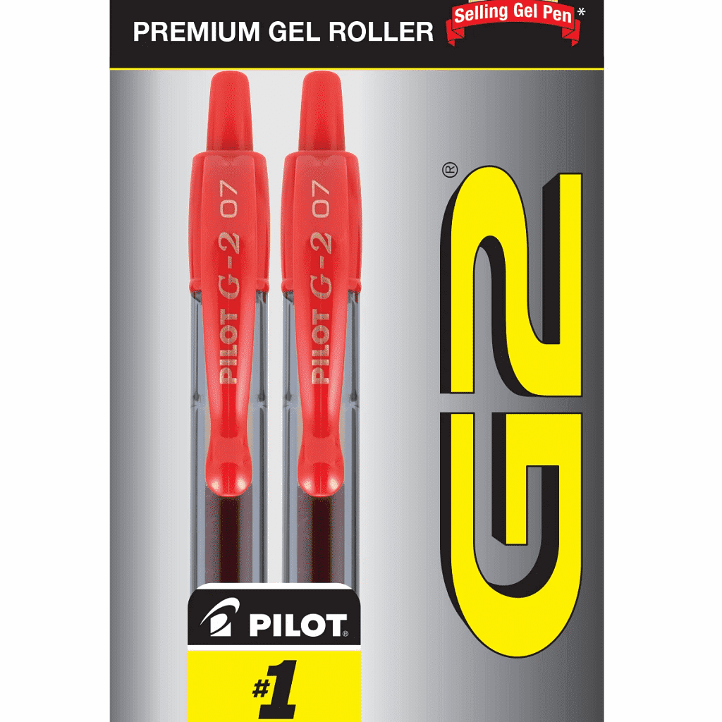 Pilot G-1 Grip Gel Rollerball Pen – Rote Gel-Tinte, 0,7 Mm, 12 Stück Im Pack
