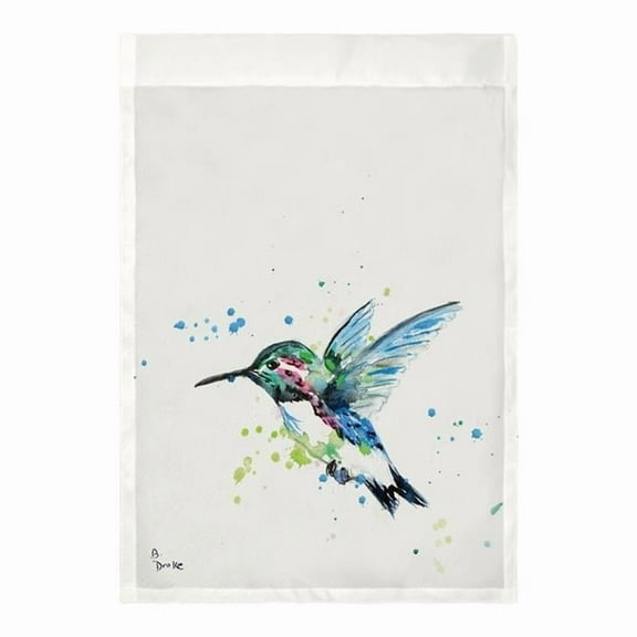 Betsy Drake FL635 Green Hummingbird Flag - 12.5 x 18 in.