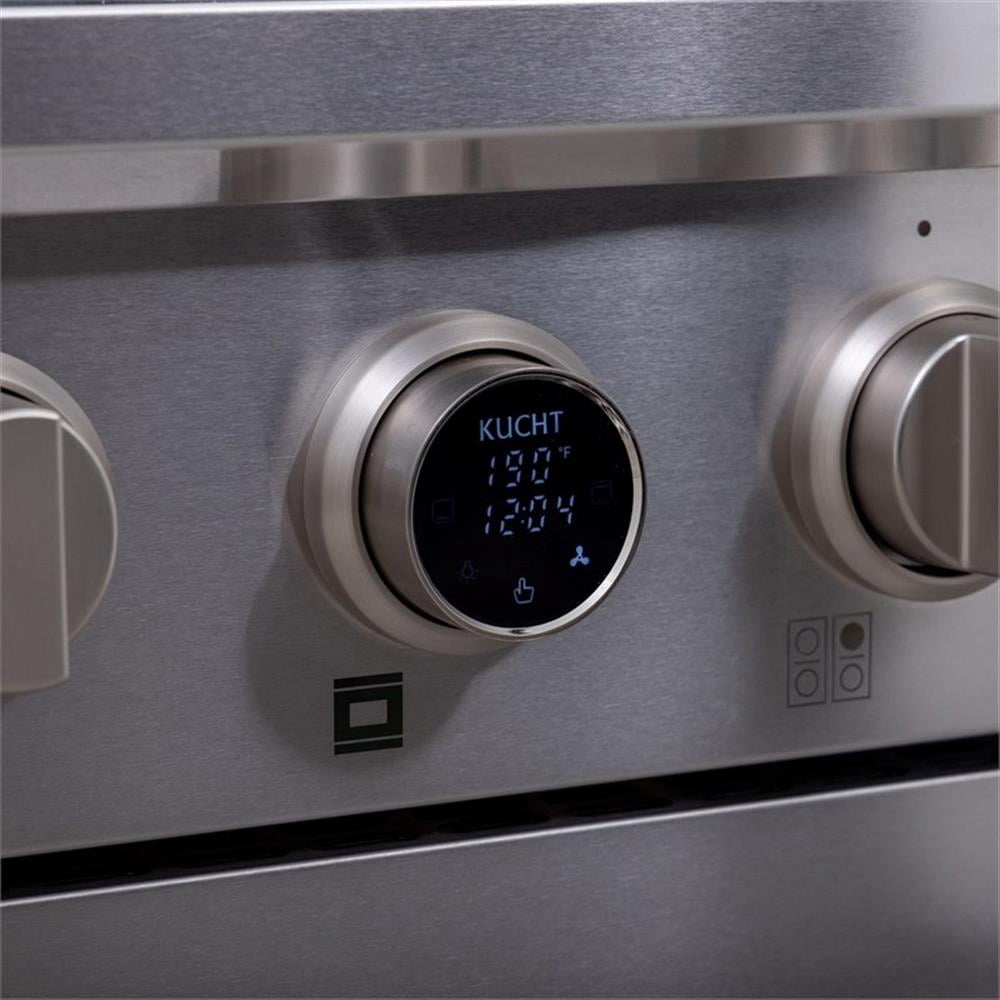 Pemberly Row 30" 4.2 cu. ft. 4 Burners Dual Fuel Range for Natural Gas in Steel