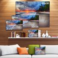 thumbnail image 3 of Fluffy Dark Clouds over Ocean - Seashore Canvas Art Print, 3 of 4