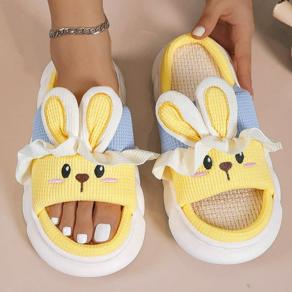 Gubotare Women House Slippers Slippers for Women Indoor and Outdoor Clog with Wide Widths Slipper (Yellow,5)