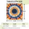 thumbnail image 2 of Orange Purple Blue Tie Dye Mandala Pattern Square Fitted Tablecloth with Elastic Edge,Square Table Cover,Washable Elastic Table Cover for Home Kitchen Party Decor 34"x34", 2 of 6