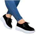 thumbnail image 1 of Zapatos de moda para mujer, punta redonda, tacones gruesos, Color sólido, con cordones, informales, ligeros, primavera, informales, zapatillas de tacón medio Wmkox8yii shalkjhdk2934, 1 of 1