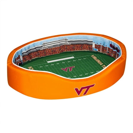 Maroon/Orange Virginia Tech Hokies 38'' x 25'' x 8'' Large Stadium Oval Dog Bed
