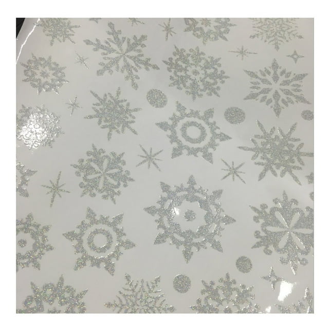 Agregue encanto invernal a su hogar y oficina con esta decoración de copos de nieve plateados despegables y pegables fácilmente extraíble