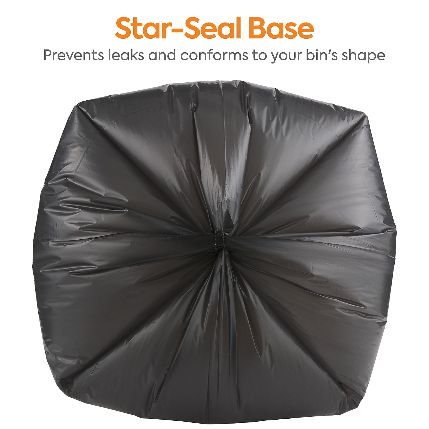 Staples Coastwide Professional 40-45 Gallon Trash Bag 40" x 48" Low Density 1.5 mil Black 50