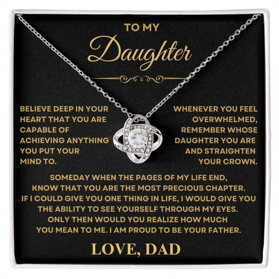 Daughter from Dad, Love Knot Necklace