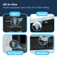 thumbnail image 5 of Baby Proof Me Child Safety Locks, Heat-Resistant Oven Lock for Baby Proofing, Grey, 5 of 6