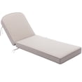 thumbnail image 4 of Beige 2-Pack Outdoor Chaise Lounge Cushions, 5'' Thick Olefin Patio Cushions with Removable Covers, Fade Resistant & Water Resistant Chaise Cushions for Poolside Patio Furniture, Fits 72-74''Lounges, 4 of 9