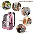 thumbnail image 5 of SEANATIVE Middle School Clear Backpack Kids Transparent Bookbag See Through Daypack Heavy Duty PVC Schoolbag School Accessory for Boys Girls Teens, Pink Bow Print, 5 of 7
