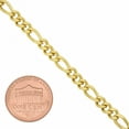 thumbnail image 3 of 4.6mm 14k Yellow Gold Plated Flat Figaro Chain Necklace, 30 inches + Gift Box, 3 of 7