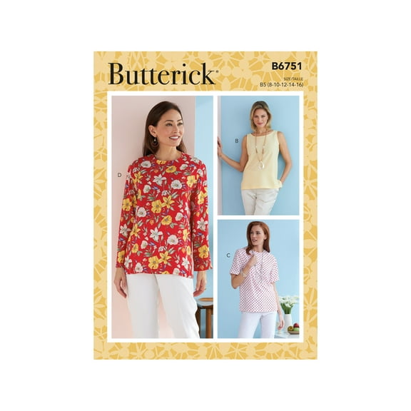 Butterick Sewing Pattern 6751 Tops