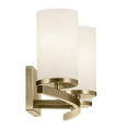 thumbnail image 4 of KICHLER Crosby 23 in. 3-Light Natural Brass Contemporary Bathroom Vanity Light with Satin Etched Opal Glass, 4 of 4