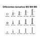 thumbnail image 3 of Set Tornillos De Cabeza Hexagonal M3 M4 M5 Plana Acero, 3 of 4