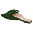 thumbnail image 3 of YDN Women Bowknot Pointed Toe Slide Flats Low Chunky Heel Slip on Mules Comfortable Party Office Dress Shoes Size 10 Green, 3 of 4