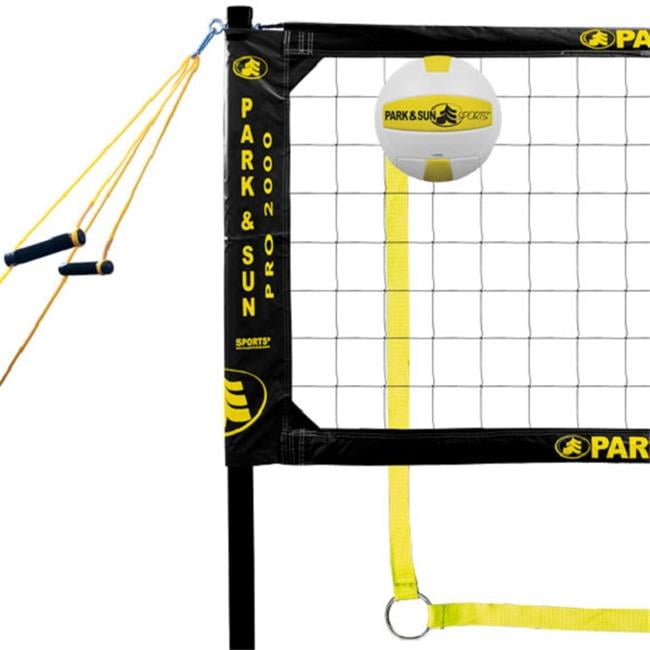Park & Sun Sports SpecProBK Outdoor Volleyball Net Post, Black