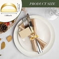 thumbnail image 4 of Stainless Steel Napkin Rings Metal Napkin Ring Holders Modern Ring Holder Serviette Buckles Metallic Adornment For Table Settings Kitchen Dinner Party, 4 of 5