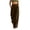 Brown, variant on Kezqiaxn Womens Cargo Pants Plu Size Fashion Drawstring Elastic Waist Wide Leg Casual Loose Pants with Pockets