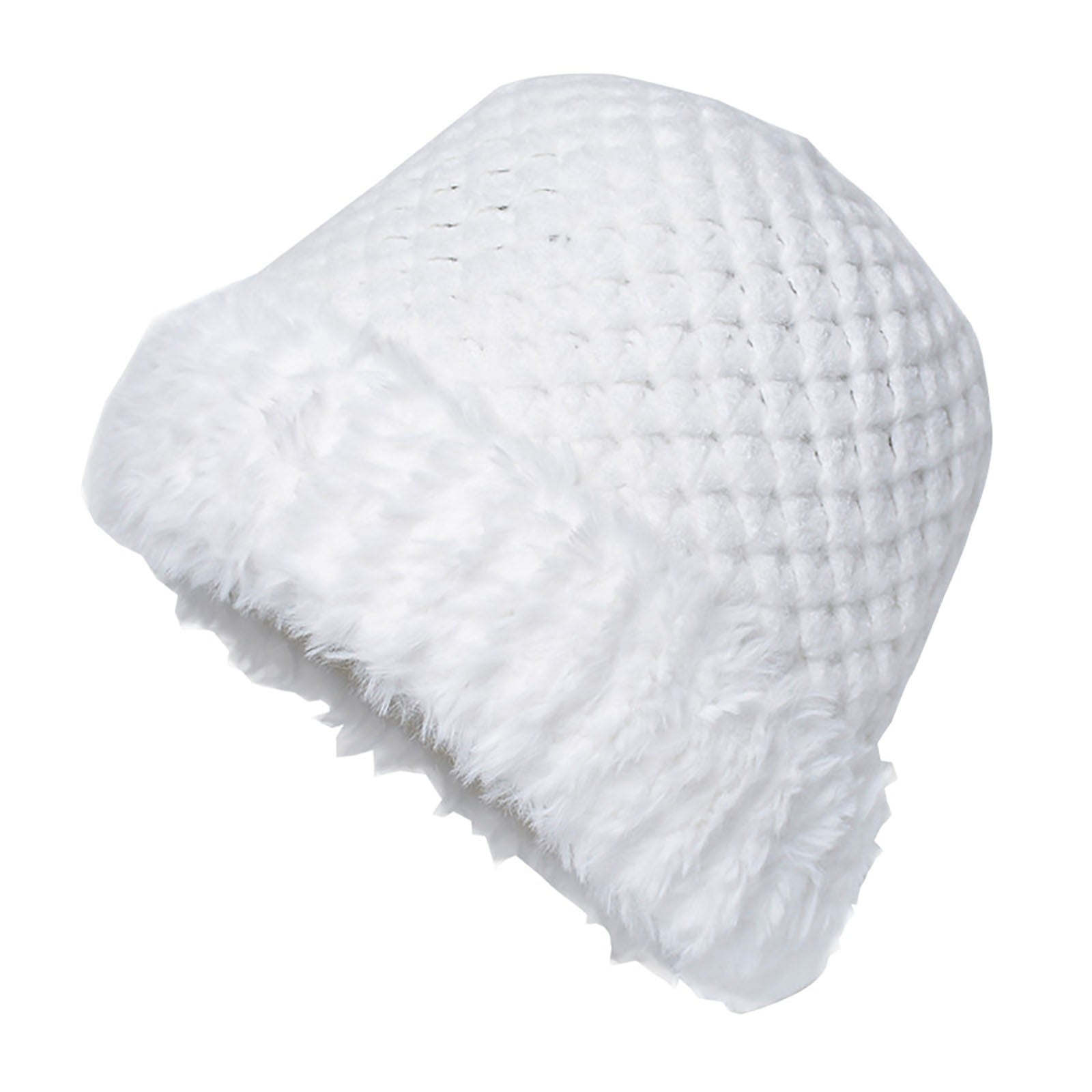 帽子 S fuzzy knit beanie (white) THEREDTHREAD 帽子 THEREDTHREAD S