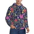 thumbnail image 2 of Lsque Floral Pattern Casual Men's Hoodie,Hooded Sweatshirt with Kangaroo Pocket,Pullover Hoodie-Medium, 2 of 7