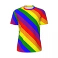 thumbnail image 5 of Flag Gym T-Shirt LGBT Colorful Print Harajuku T Shirts Men Vintage Tee Shirt Summer Short, 5 of 5