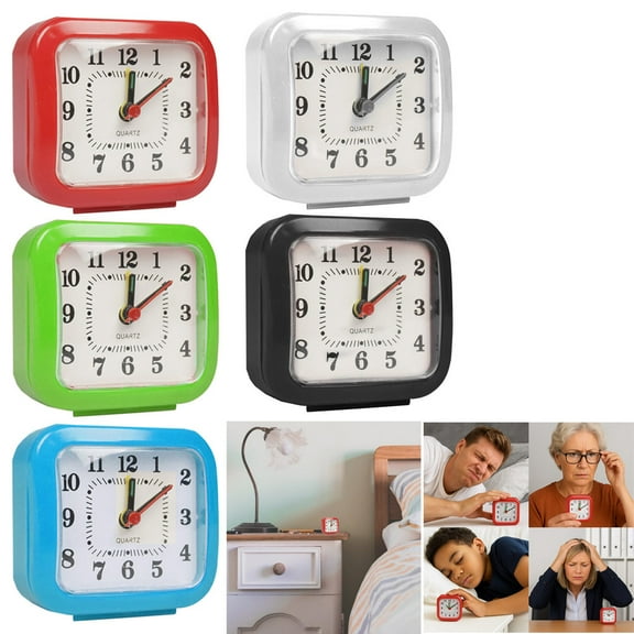 1 Travel Alarm Clock Battery Operated Analog 12 Hours Home Decor US SHIP