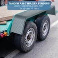 thumbnail image 3 of JoanKaren 2 Pack Tandem Axle Trailer Fenders Steel 14 Gauge Diamond Tread Plate,Fit 13"-15" Tires,Gray, 3 of 6