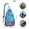 thumbnail image 2 of Underwater World Sling Backpack - Mystical Dolphin & Whale Cartoon Pattern, Multi-Pocket Daypack for Photography, 2 of 4