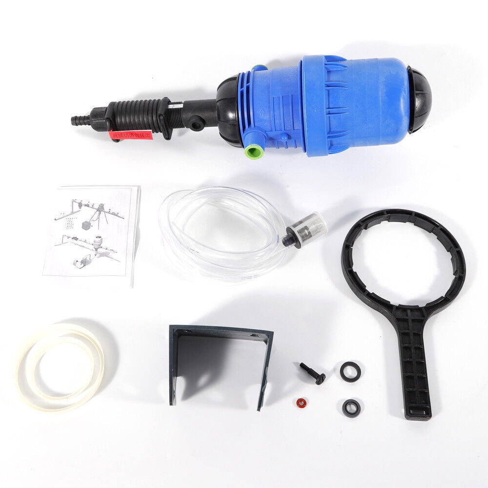 Fertilizer Injector for Drip Irrigation, Water Powered Chemical Liquid Distributor, Fertilizer Doser Dispenser Blue