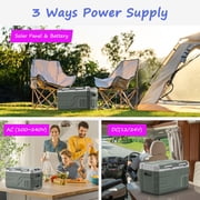 Alpicool 12V Refrigerator Car Fridge, Portable Refrigerator with Dual Zone and Independent Control, 12V / 24V DC Portable Freezer (-4℉ to 68℉) RV Compressor Fridge Electric Cooler for Camping