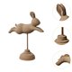 thumbnail image 5 of Adorno de conejo de madera, decoración de animales, estatua de conejo, figura de conejo para sala de estar Marrón, 5 of 8