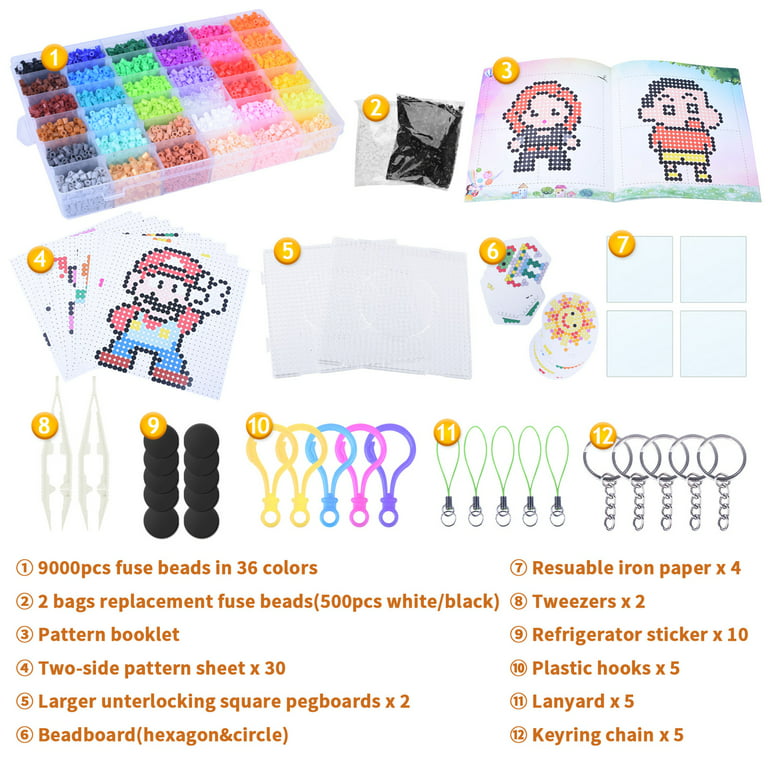 24/36 Colours Set 5mm For Perler/Hama Beads Kit Kids Fun DIY Craft Gift Toys