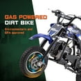 thumbnail image 6 of Kids Mini 50CC Gas Dirt Bike, DB1 Model 2 Stroke Ride on Bike with Off-Road Tire, Shocks, Pull Start, Oil Mixed Required, Support Up to 165lbs - Blue, 6 of 8